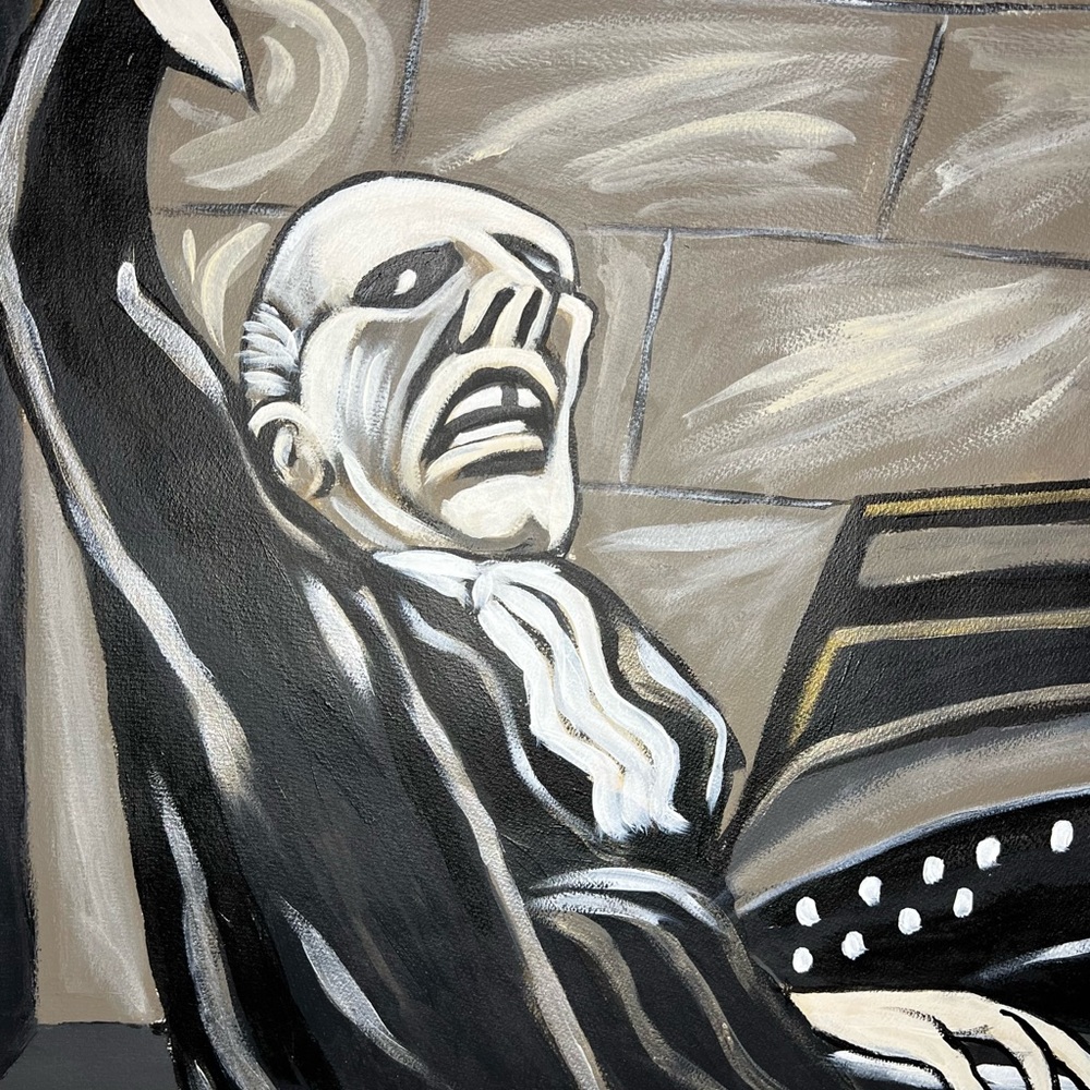 Artist John Froehlich Large Original 2006 Acrylic Wash “Musician” 22.5” x 30” - Picture 2 of 16